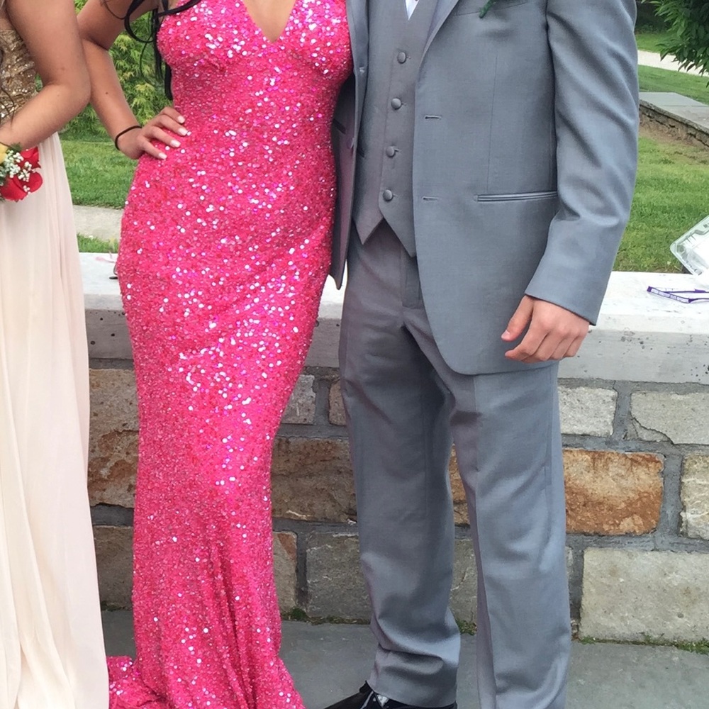 Scala fuchsia sequence long dress